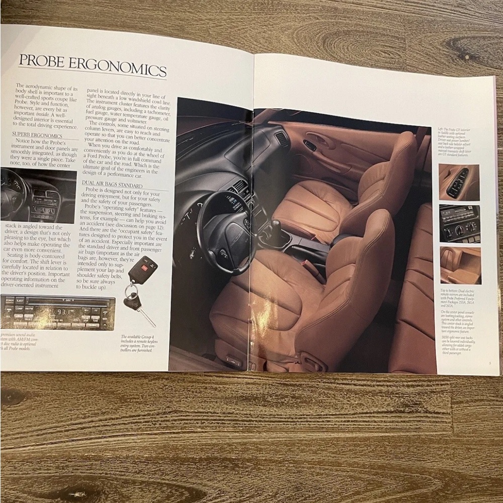 1995 FORD PROBE DEALER SHOWROOM SALES BROCHURE CATALOG GUIDE BOOKLET - Picture 3 of 8